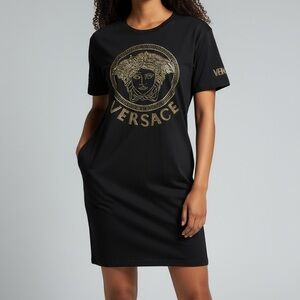 Versace Black Asymmetrical Dress